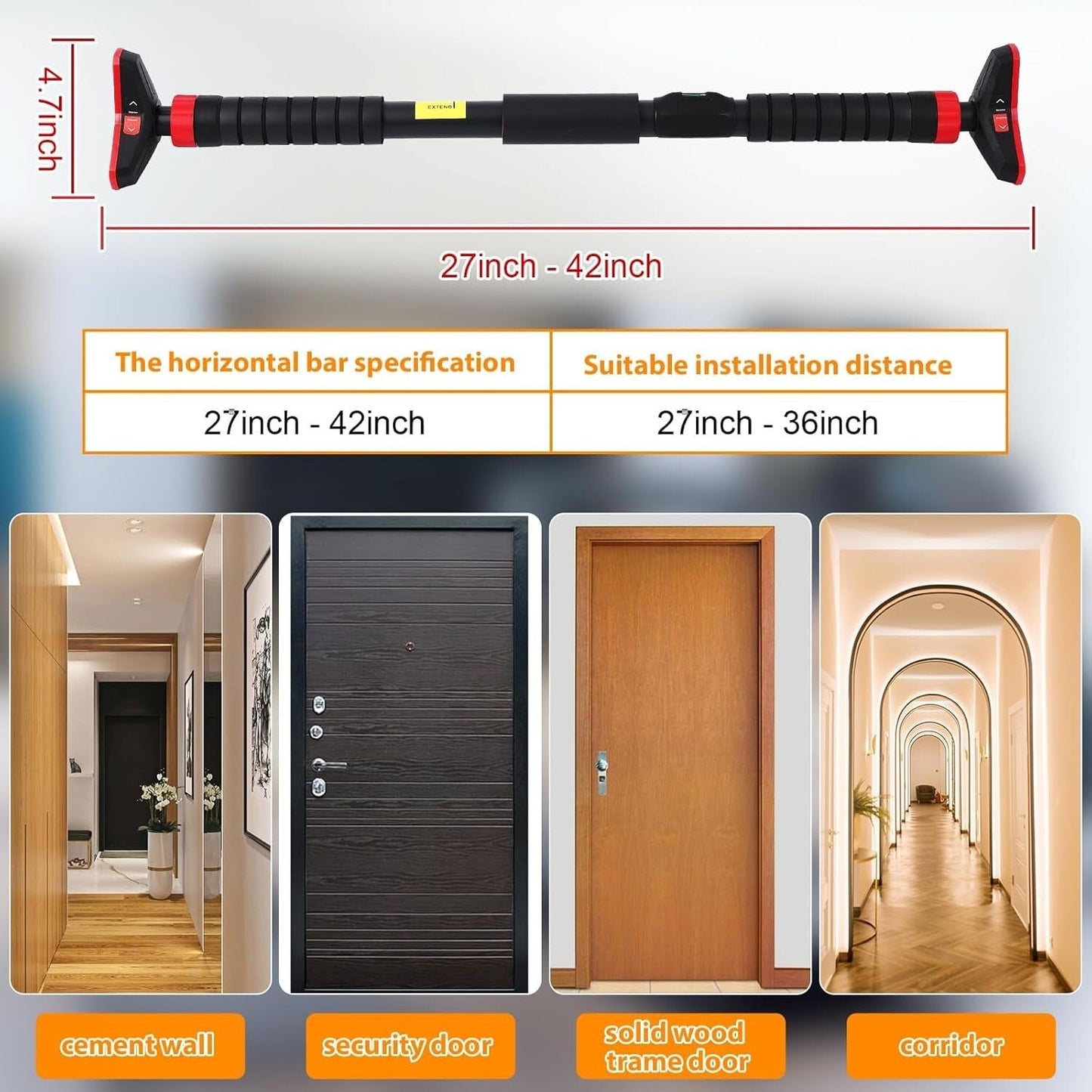 šŖ Doorway Pull-Up Training Bar