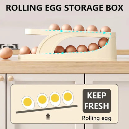 Premium Egg Organizer & Rolling Tray
