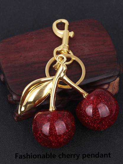 Luxury Cherry Keychain for Bags & Keys