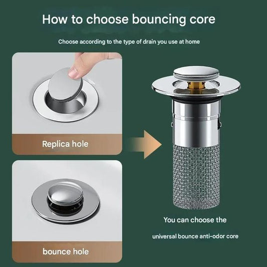 Pop-Up Sink Drain Strainer