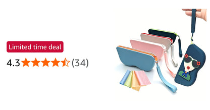 Silicone Sunglasses Case With Zipper & Lanyard