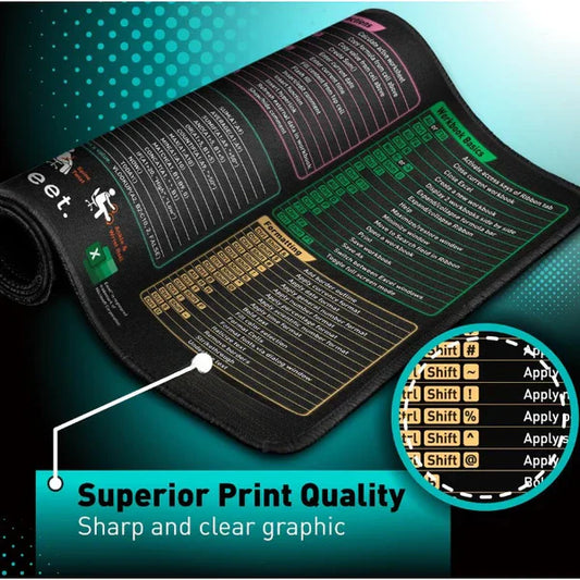 Excel & Windows Shortcuts Mouse Pad