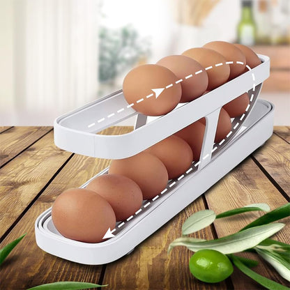 Premium Egg Organizer & Rolling Tray
