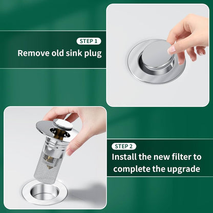 Pop-Up Sink Drain Strainer