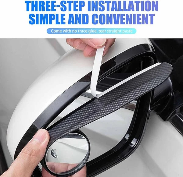 Car Blind Spot Mirror with Rain Eyebrow
