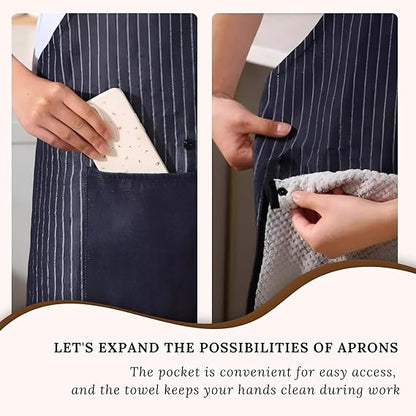 Professional Cross Back Kitchen Apron With Pockets
