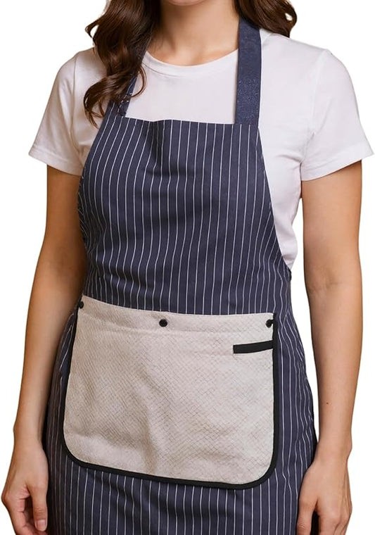Professional Cross Back Kitchen Apron With Pockets