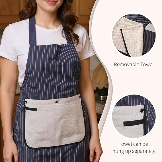 Professional Cross Back Kitchen Apron With Pockets
