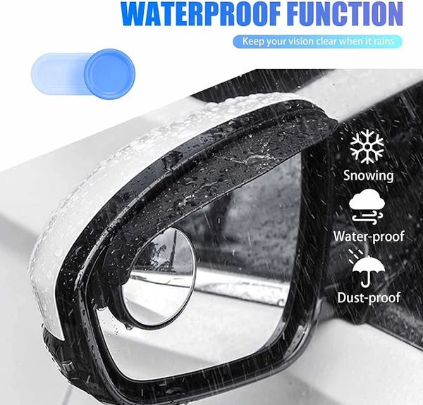 Car Blind Spot Mirror with Rain Eyebrow