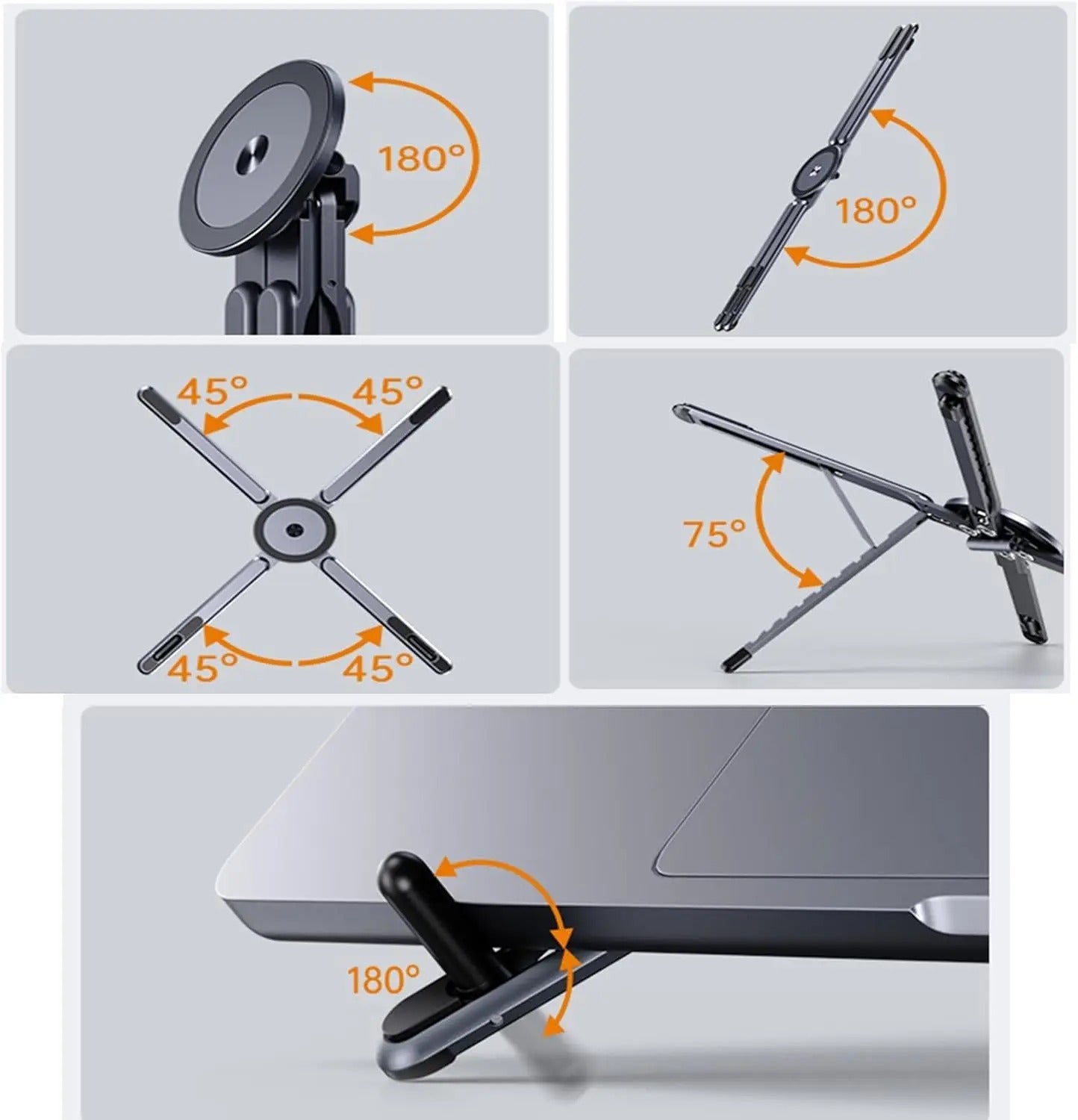 4-in-1 Foldable Magnetic Phone, iPad, MacBook Holder