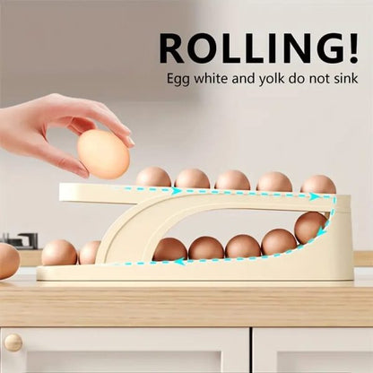 Premium Egg Organizer & Rolling Tray