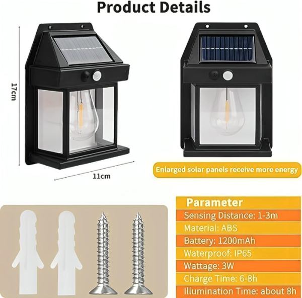 Solar Motion Warm Bulb Light