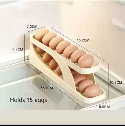 Premium Egg Organizer & Rolling Tray