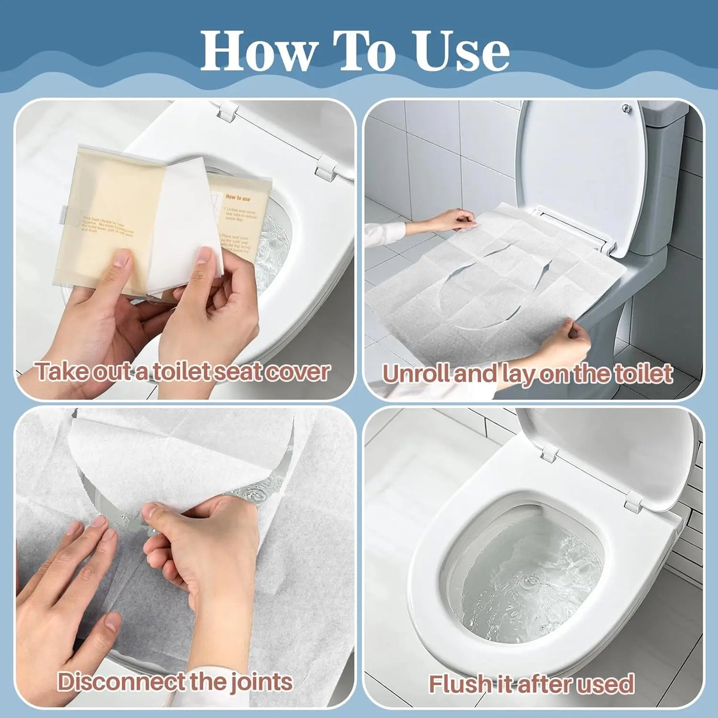 Premium Flushable Toilet Seat Covers