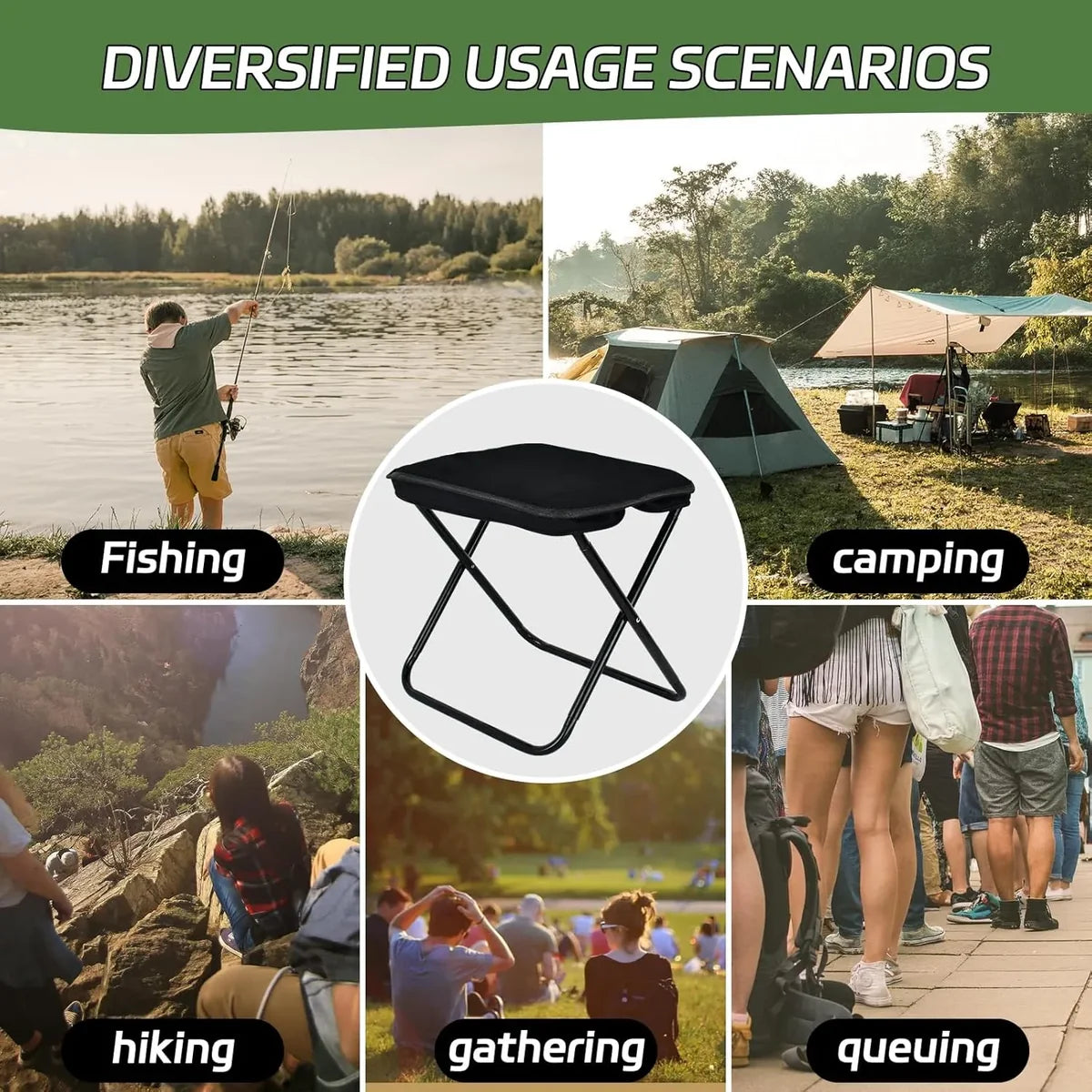 Heavy Duty Foldable Camping Stool