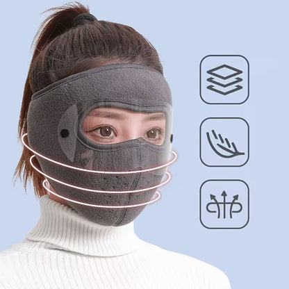 Unisex Thickened Face Mask with Ear Covers for Autumn and Winter