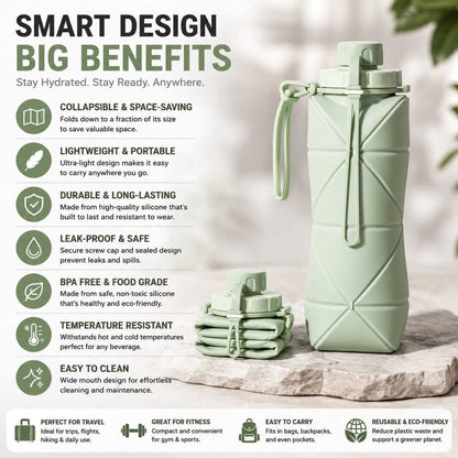 Silicone Foldable Water Bottle