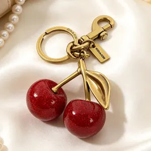 Luxury Cherry Keychain for Bags & Keys