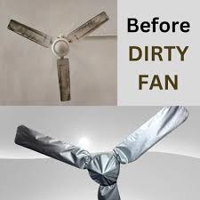 Ceiling Fan Blades &amp; Motor Dust Proof Parachute Covers – 4 Pcs Set