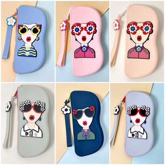 Silicone Sunglasses Case With Zipper & Lanyard