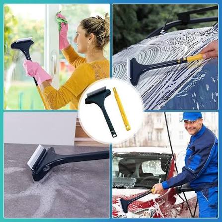 Window Screen Cleaning Brush with Wiper