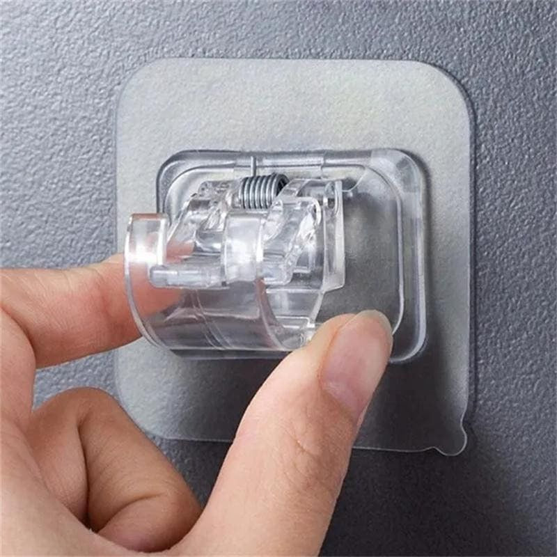 LUXECART.PK Universal Curtain Rod Holder No-Drill Wall Mount Transparent