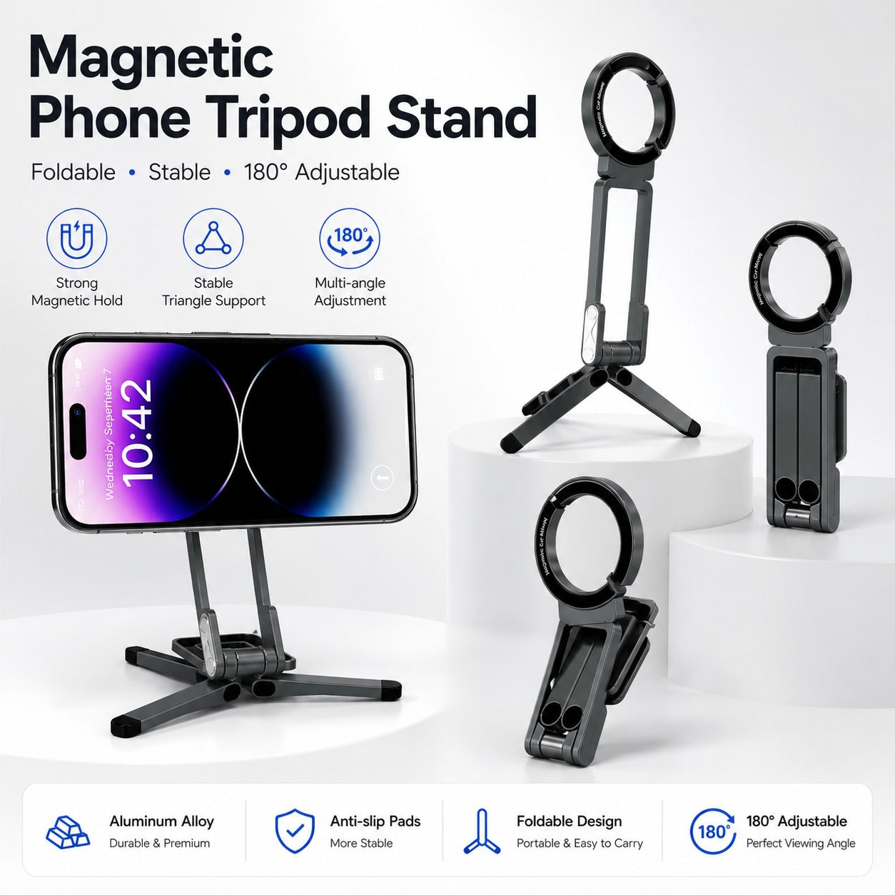 Premium 360° Magnetic  Portable Tripod