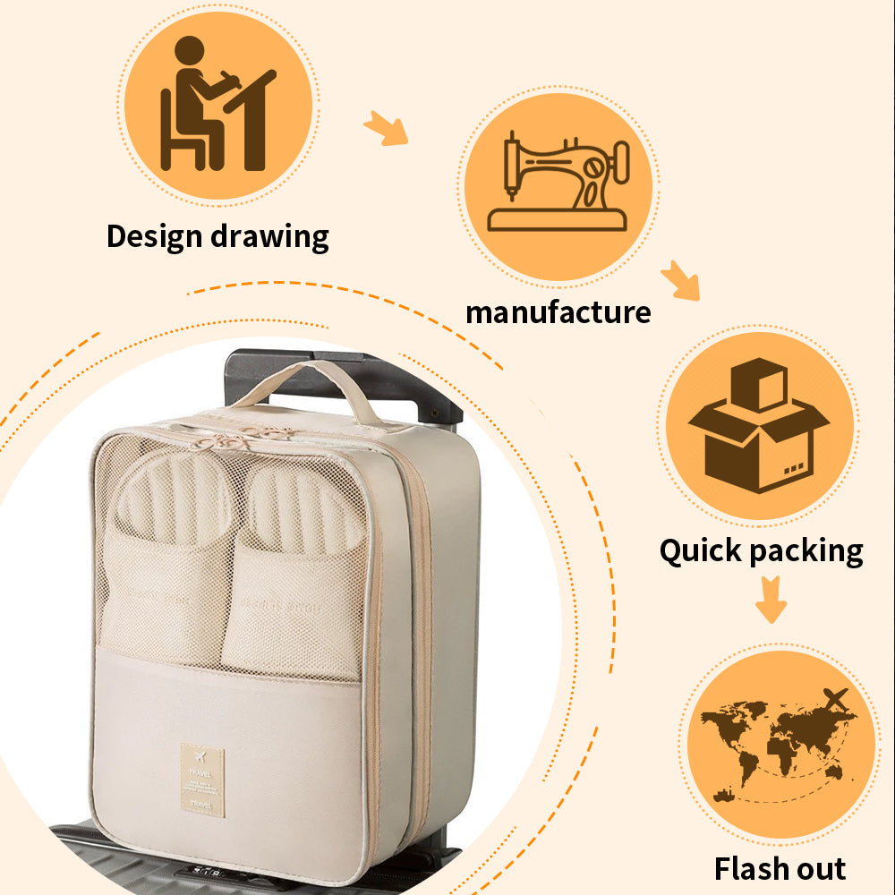 Premium Multi-Compartment Travel Shoe Storage Bag Organizer