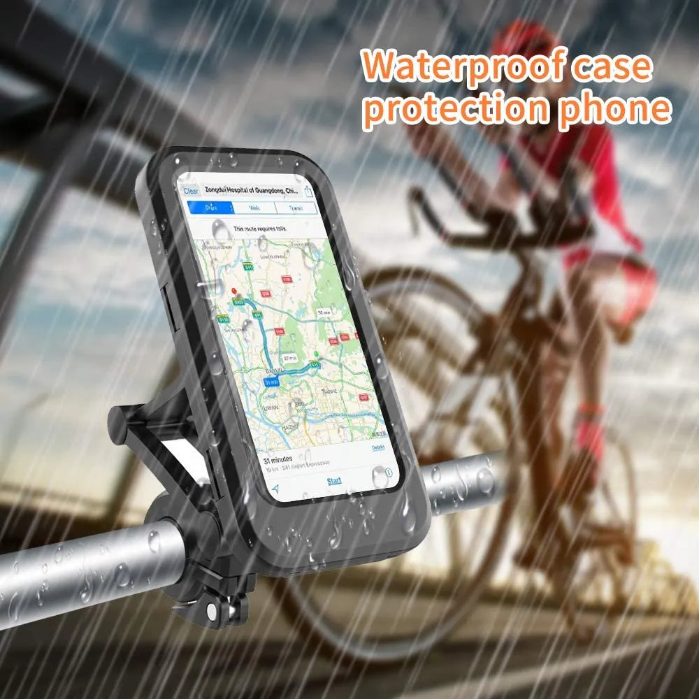 "Ride Rain or Shine: The Ultimate Waterproof Bike Phone Holder